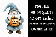 Gnome Holding Pumpkin Clipart, an Illustration by Designking (Thumbnail 4 of 5)