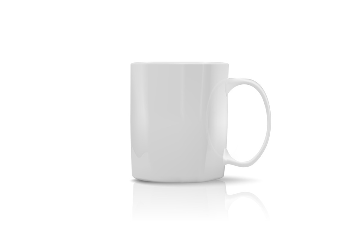 Photorealistic white cup preview 3