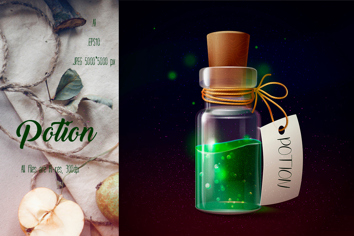 Elixir vector illustrations, a Food Illustration by Indie Khisa (Photo 5 of 8)
