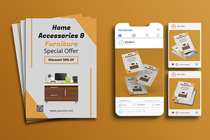 Home Accessories Furniture Bundle, a Print Template by Artnivora.Std