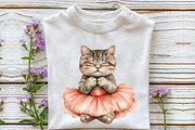 Pink Cat Ballerina Clipart, an Illustration by Rose Art (Thumbnail 4 of 8)