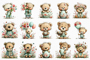 Whimsical Spring Teddy Bear Clipart, an Illustration by Craft Nest (Thumbnail 6 of 11)