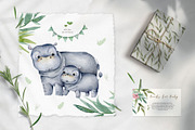 Cute Hippo & Friends Safari Animals, an Animal Illustration by Ann Art Houze (Thumbnail 4 of 15)
