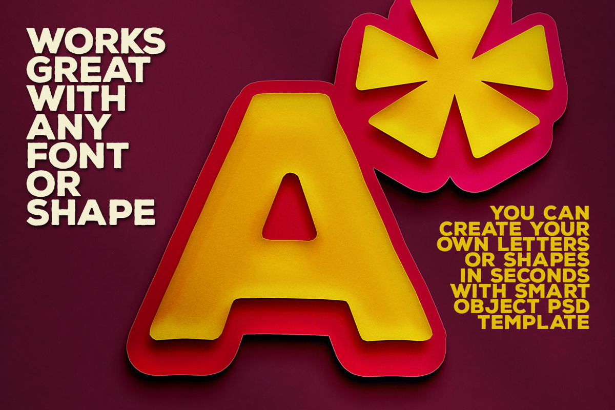 Double Paper Cut Effect & Lettering, a Graphic by TVartworks (Photo 2 of 13)