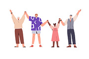 Happy people with raised hands up, a Person Illustration by Good Studio (Thumbnail 12 of 12)