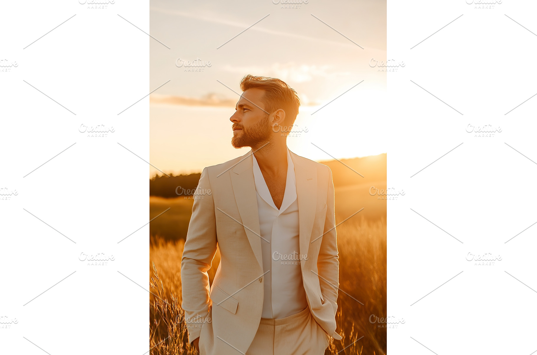 Well Dressed Man with Beard Standing, a Nature Photo by Lermont51