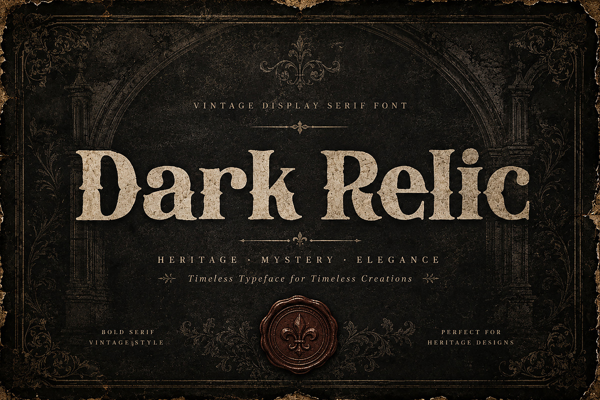 Dark Relic, a Serif Font by Wow Magic (Photo 4 of 4)