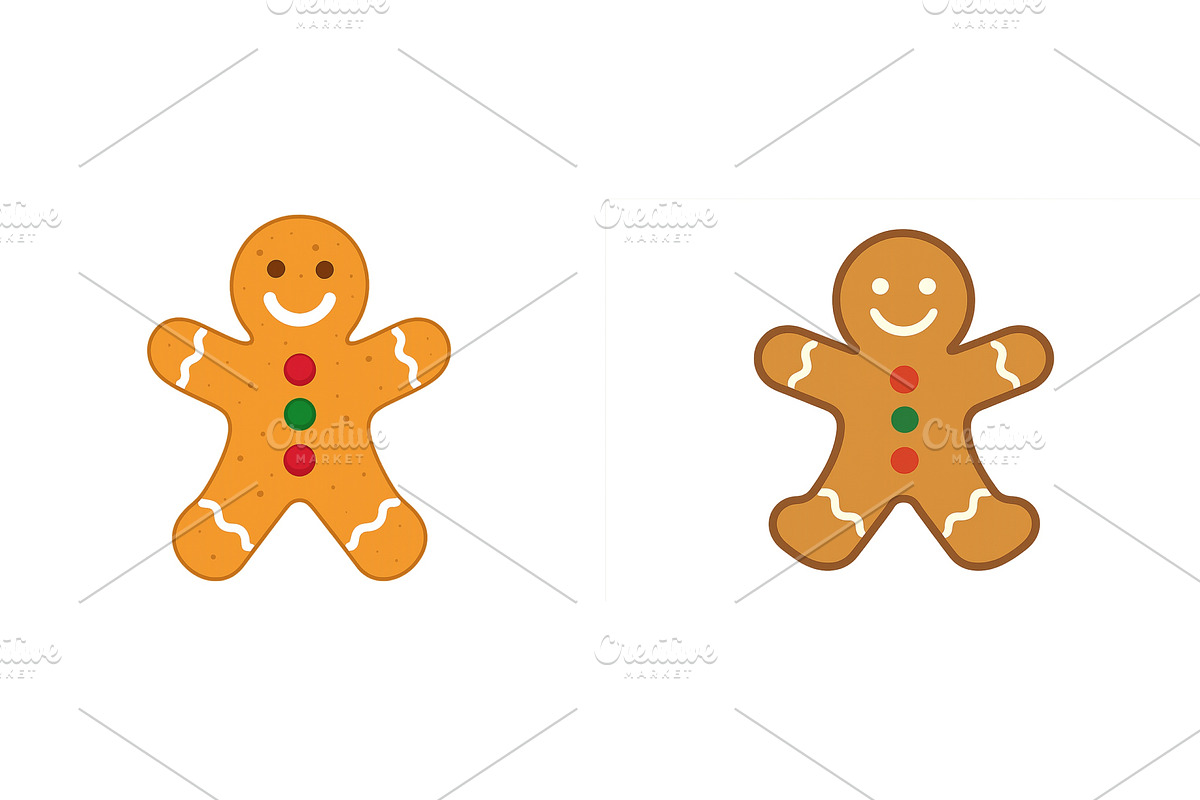 Colorful gingerbread men decorated, an Object Illustration by ZinetroN