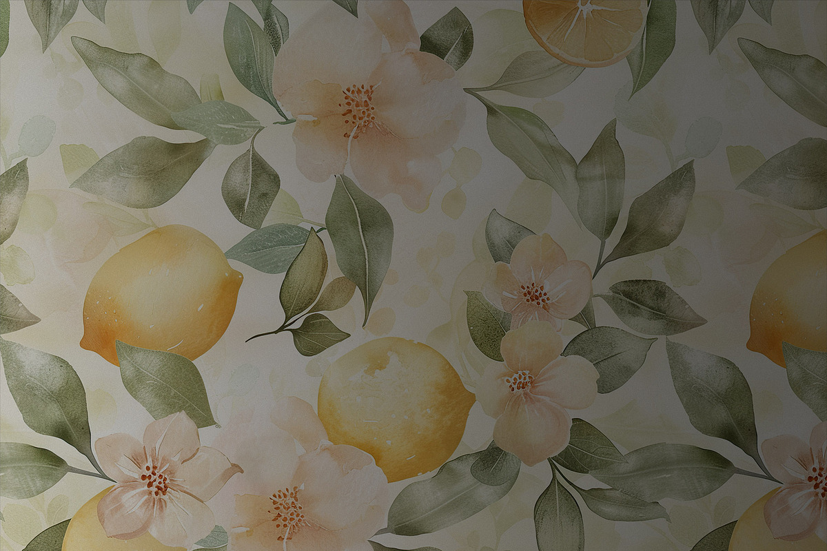 LEMONS & FLOWERS Seamless Pattern, a Pattern Graphic by AYAKA Studio Co. (Photo 6 of 9)