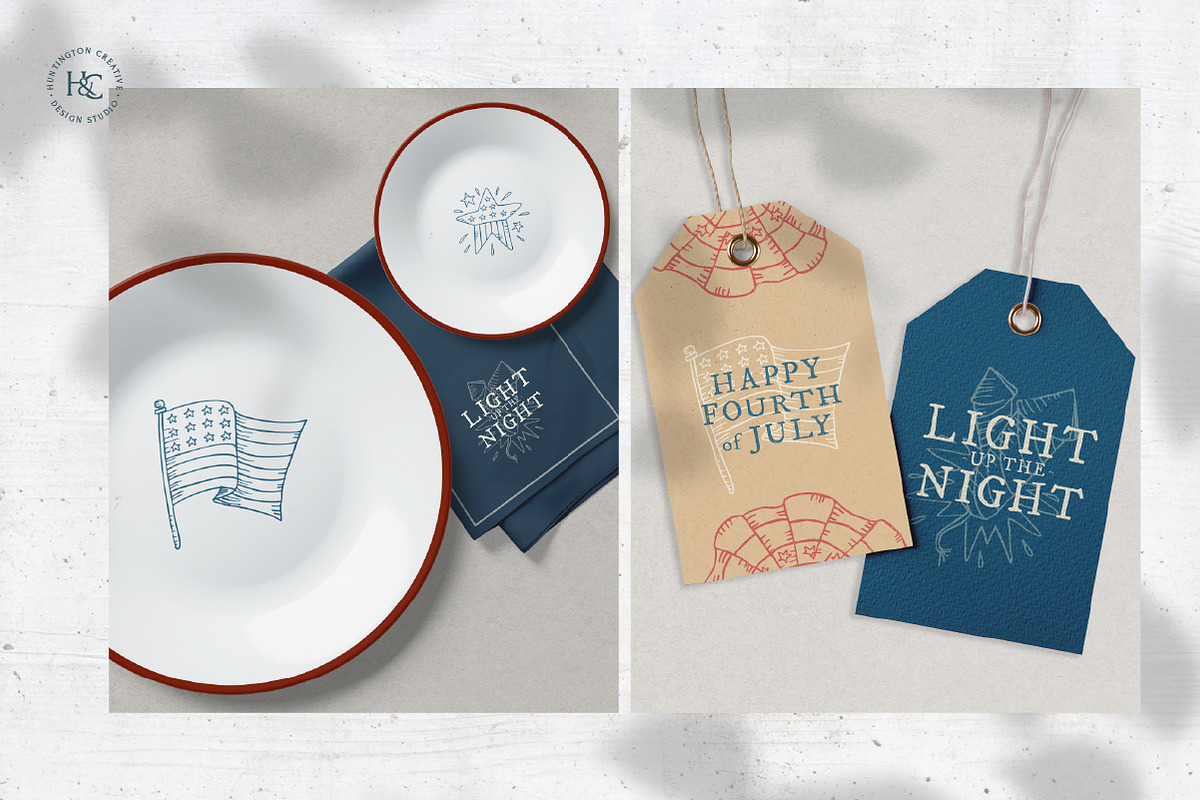 4th of July Hand Drawn Images, a Seasonal Illustration by H&C Drawings & Designs (Photo 6 of 15)