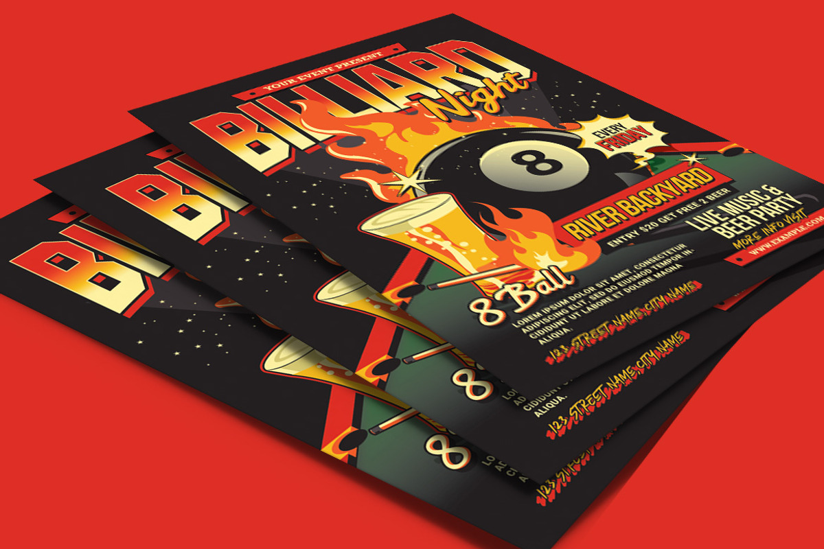 Billiard Night Flyer, a Flyer Template by Muhamad Iqbal hidayat (Photo 4 of 4)