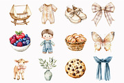 Watercolor Rustic Atelier Clipart, an Illustration by Design Market (Thumbnail 5 of 5)