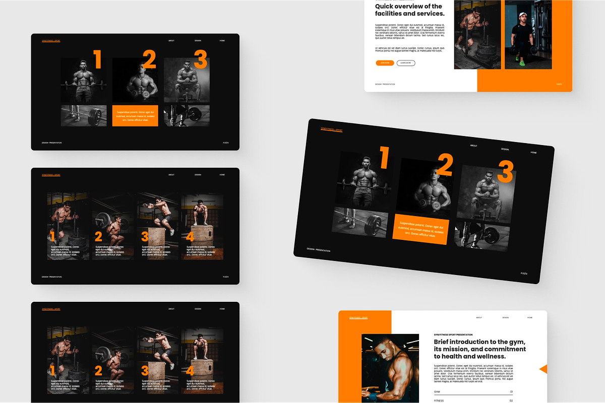 Gym Fitness Sport Google Slide, a Presentation Template by SquidPixey (Photo 6 of 6)