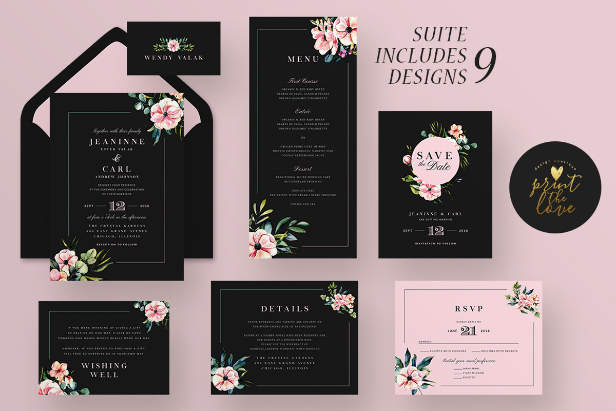 Wedding Invitation Suite - Jeaninne, an Invitation Template by Print The Love Boutique (Photo 4 of 12)