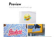8 Sticker & logo mock bundle, a Product Mockup by PrintPixel (Thumbnail 2 of 10)