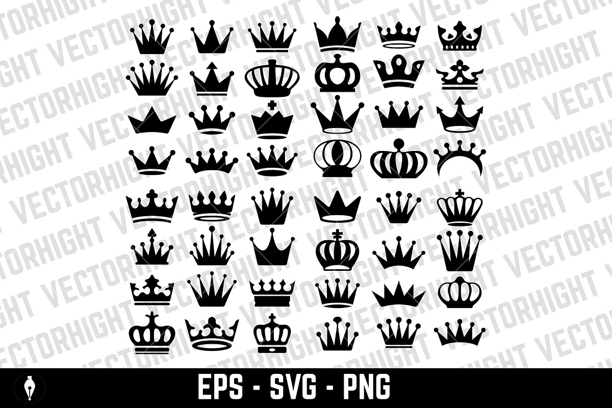 Set of crown icons, an Object Graphic by Vectorhight (Photo 1 of 3)