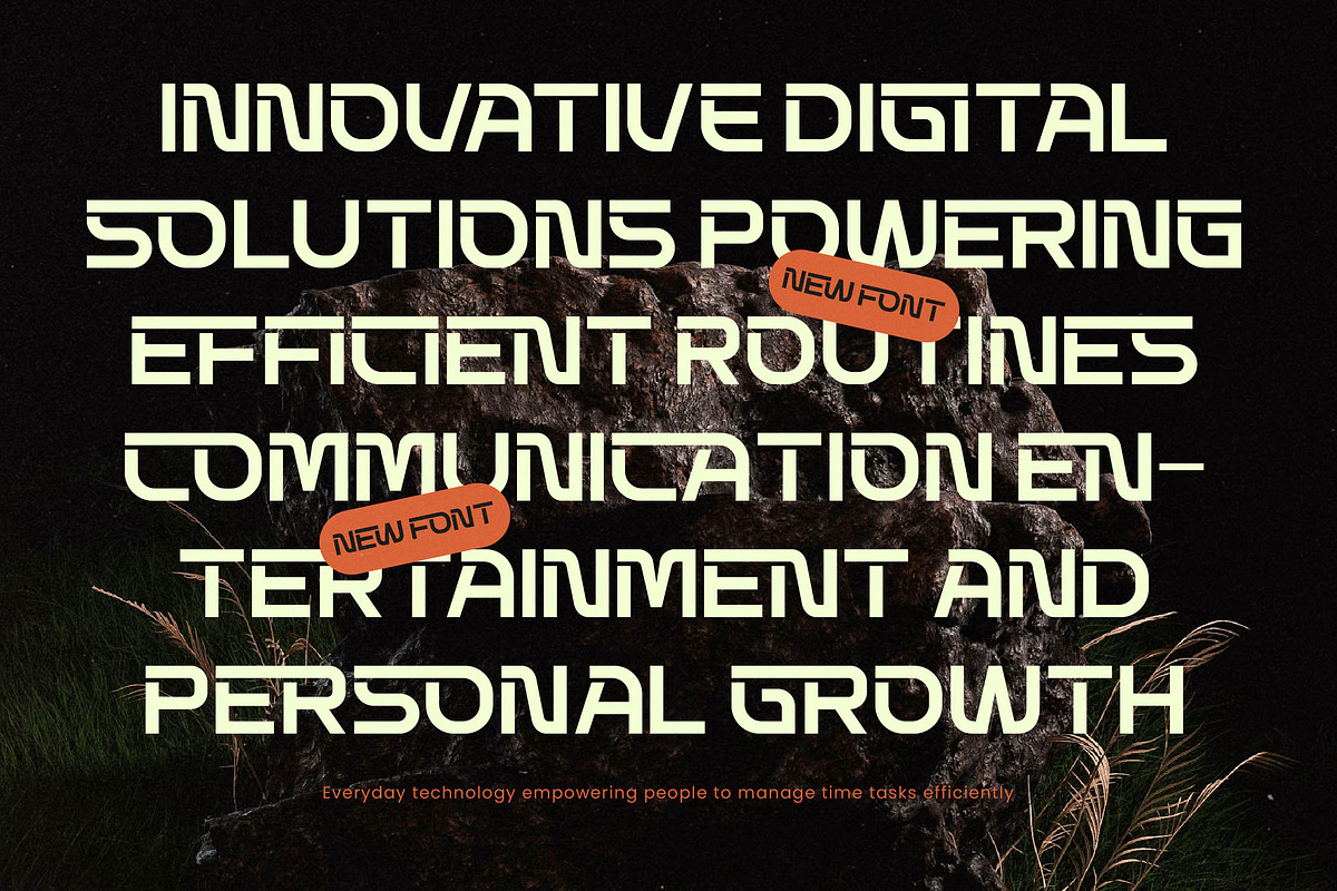 Techetic Human Futuristic Font, a Sans Serif Font by timelesstype.co (Photo 18 of 20)