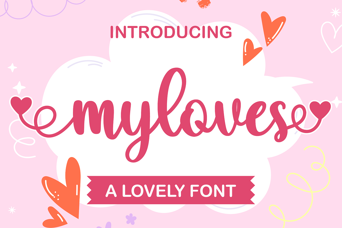 Myloves // Love font, a Script Font by BearyType Studio (Photo 1 of 7)