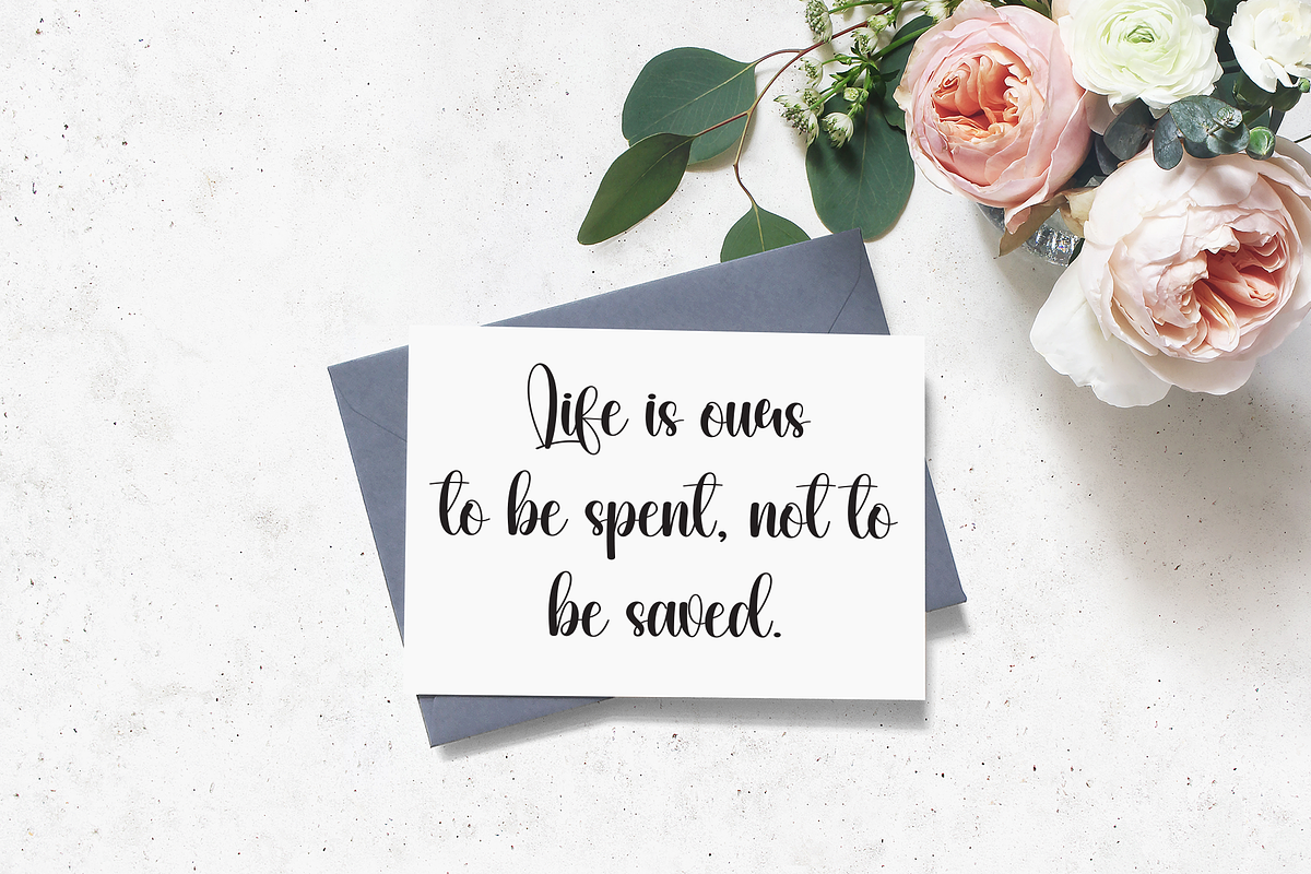 Entertain | Script Font, a Handwritten Font by Scratchones (Photo 4 of 9)