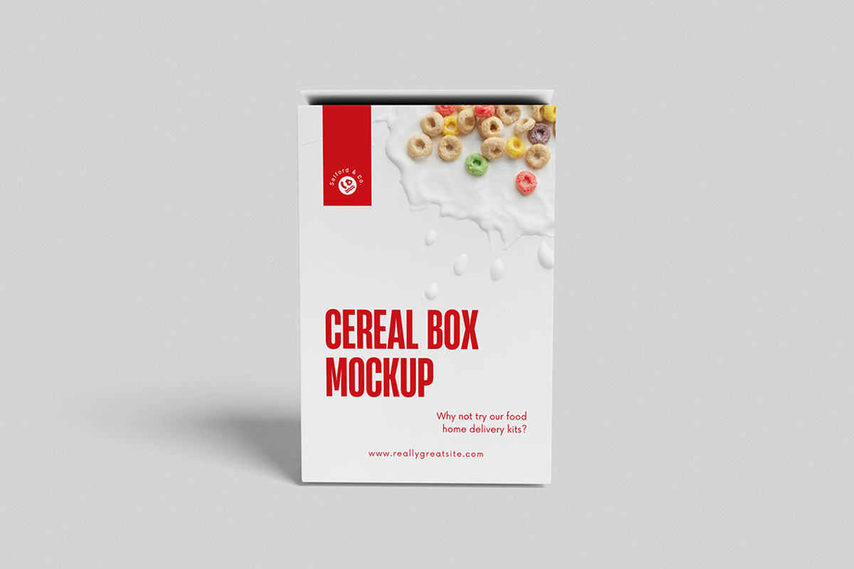 Cereal Box Mockup, an Advertising Mockup by swsi-studio (Photo 4 of 5)