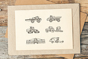 Agricultural Machines Icons, a Transportation Illustration by Tettygreen (Thumbnail 2 of 3)