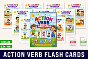 Action Verb Flash Cards, a Stationery Template by Designmela01 (Thumbnail 1 of 5)