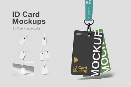 ID Card Mockups, an Advertising Mockup by graphiccrew