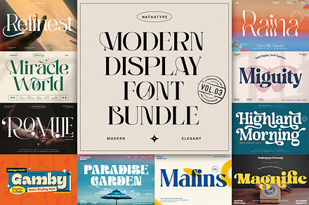 Modern Display Font Bundle 3