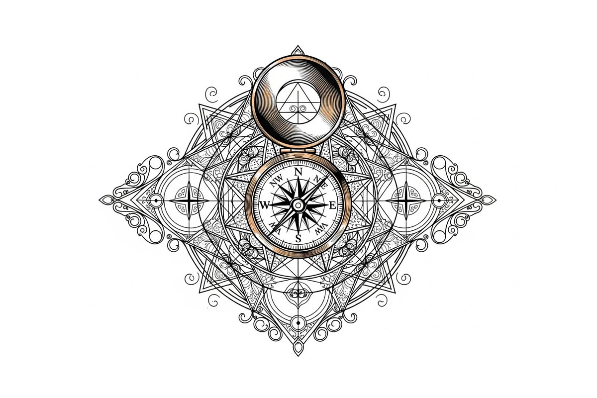 Ornamental Compass Rose SVG Bundle, an Illustration by Gaye Art (Photo 27 of 31)