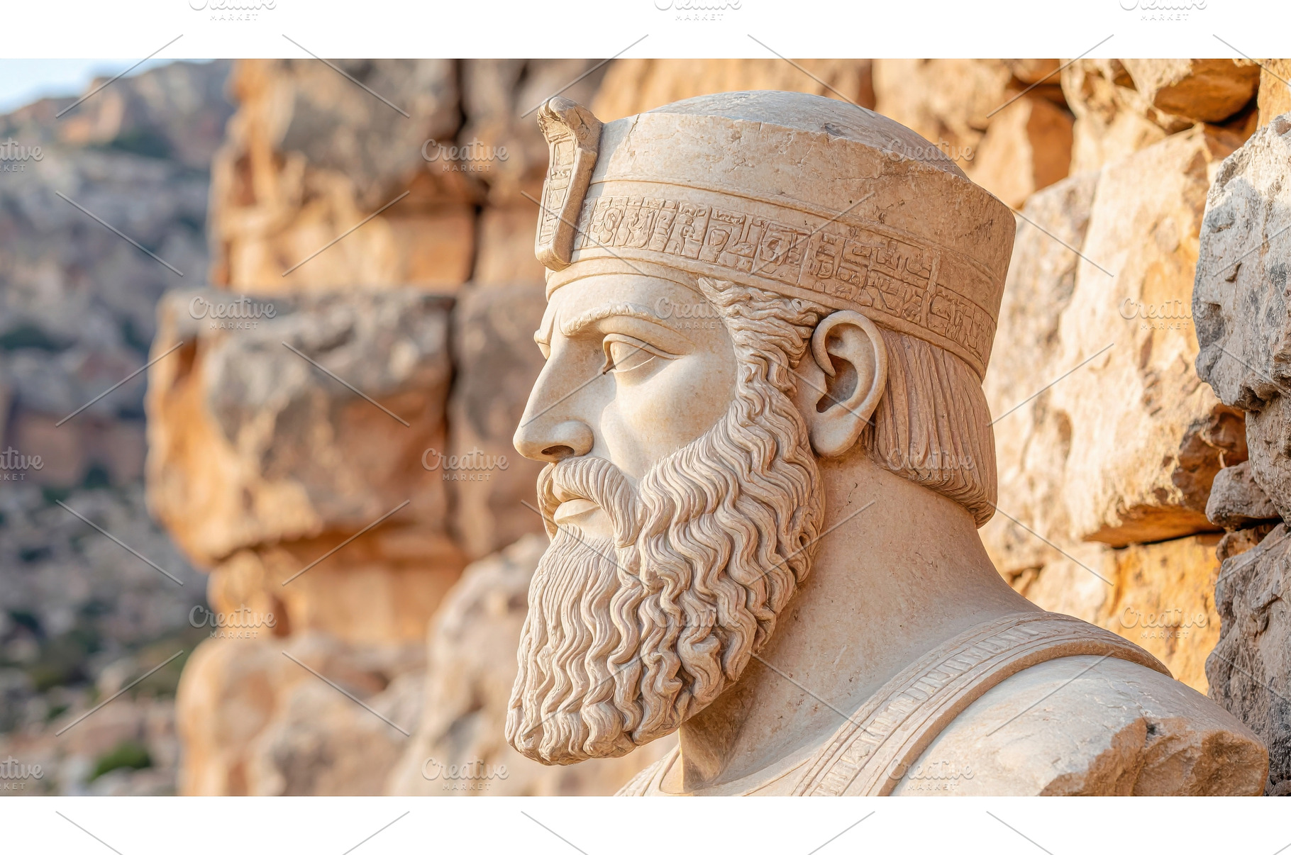 A stone statue of an ancient ruler, an Architecture Photo by Igor Tichonow