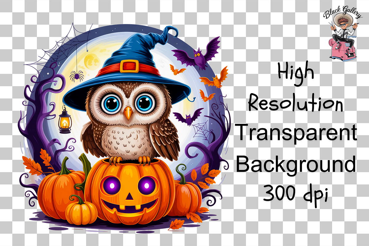 Halloween Owl Sublimation PNG Bundle, a Graphic by Clipart Bloom (Photo 11 of 11)