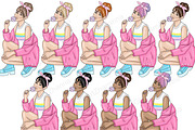 Sweet Girl Clipart Girls, a Person Illustration by GlamArtZhanna (Thumbnail 2 of 4)