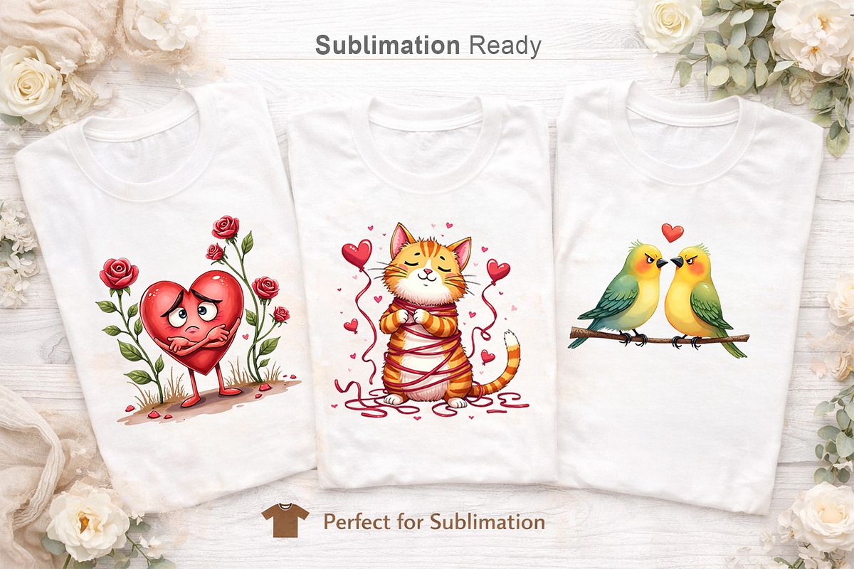 Sarcastic Valentine Watercolor PNG, an Illustration by Artnoy (Photo 6 of 8)