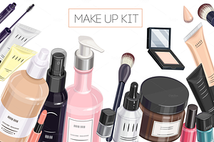 Cosmetics vector illustrations.