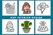 Cute Groovy Coloring Book Vol- 04, a Decorative Illustration by Coco Bloom (Thumbnail 3 of 5)