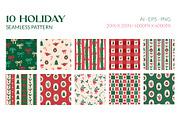 Cozy Traditional Christmas Pattern, a Pattern Graphic by CreativeChristiana (Thumbnail 2 of 12)