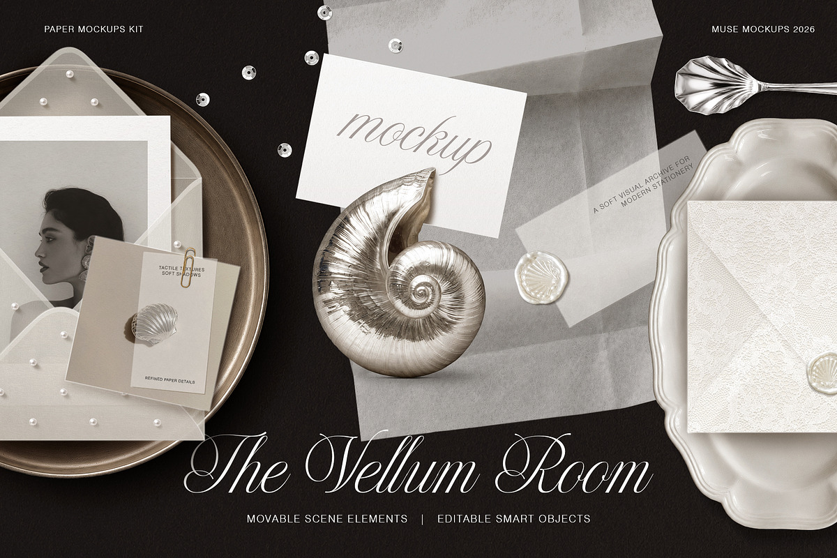 The Vellum Room Mockup Collection, an Advertising Mockup by Muse Mockups (Photo 1 of 14)