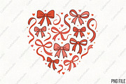 Coquette Valentines Heart PNG, an Illustration by CraftArtStudio (Thumbnail 1 of 4)