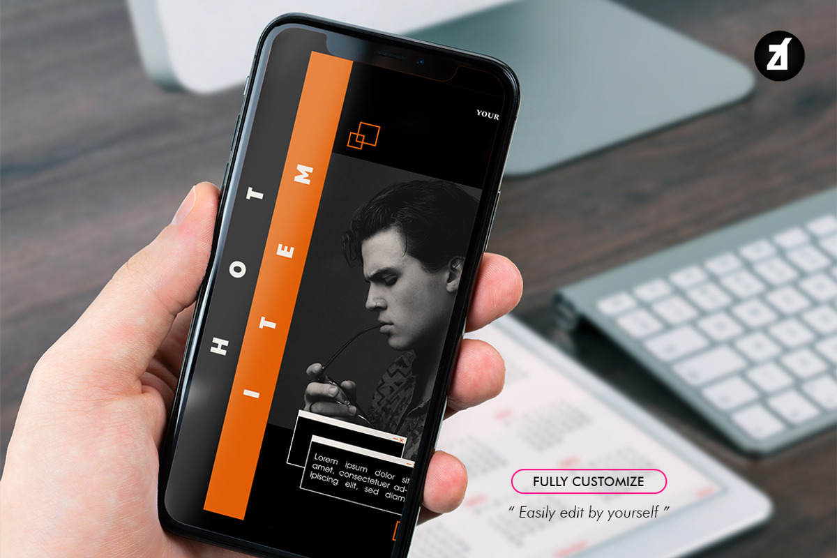 Retro Social media template, a Social Media Template by Chanut is industries (Photo 8 of 8)