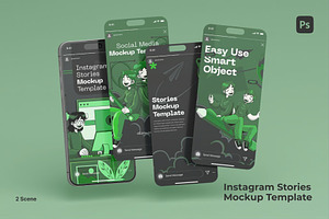 Instagram Stories Mockup, an Advertising Mockup by Se٧enStudio