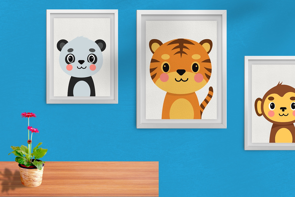 Cute Animals Portrait Illustration 1, an Animal Illustration by Vectorheroes (Photo 8 of 9)