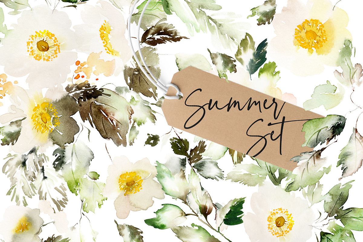 Summer Watercolour Illustration Set, a Decorative Illustration by Karma (Photo 1 of 13)
