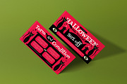Red Flat Halloween Sale Voucher, a Card Template by graphicook (Thumbnail 2 of 3)