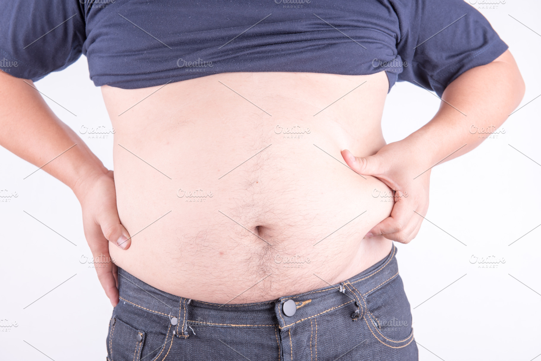 Fat man with belly containing abdomen, adult, and background, a Health & Medical Photo by Love Silhouette