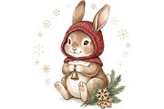 Cozy Winter Animals Clipart Bundle, an Animal Illustration by T-shirt Pond (Thumbnail 13 of 25)
