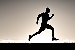 Silhouette of a runner in motion, a Sports & Recreation Photo by MistyDay