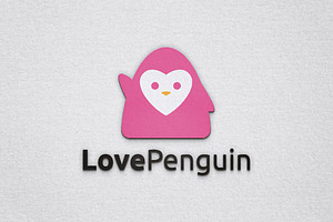 Cute Love Heart Penguin Animal Logo, a Branding & Logo Template by jongcreative