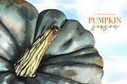 Watercolor Pumpkin Season Clipart, a Seasonal Illustration by ArtCreationsDesign (Thumbnail 22 of 22)