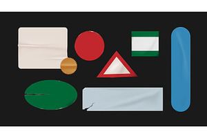 Set of vintage price stickers and, an Object Illustration by art PVP - market