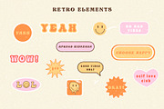 Groovy Summer - Retro Hippie Clipart, an Illustration by millering (Thumbnail 5 of 15)